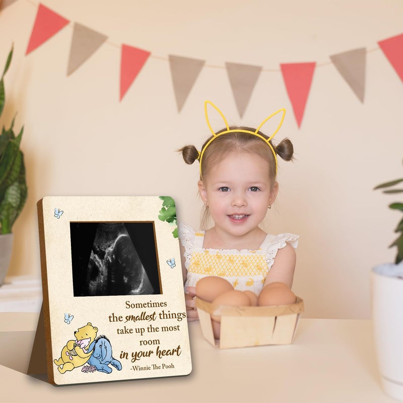 ALodr Winnie Pregnancy Milestone Keepsake - Ultrasound & Gender Reveal Decor - Baby Shower Sign & Party Gifts - Image 5